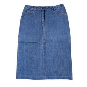 Style & Co -1904 Women's‎ Blue Medium Wash Cotton Pencil Denim Skirt Size 8P